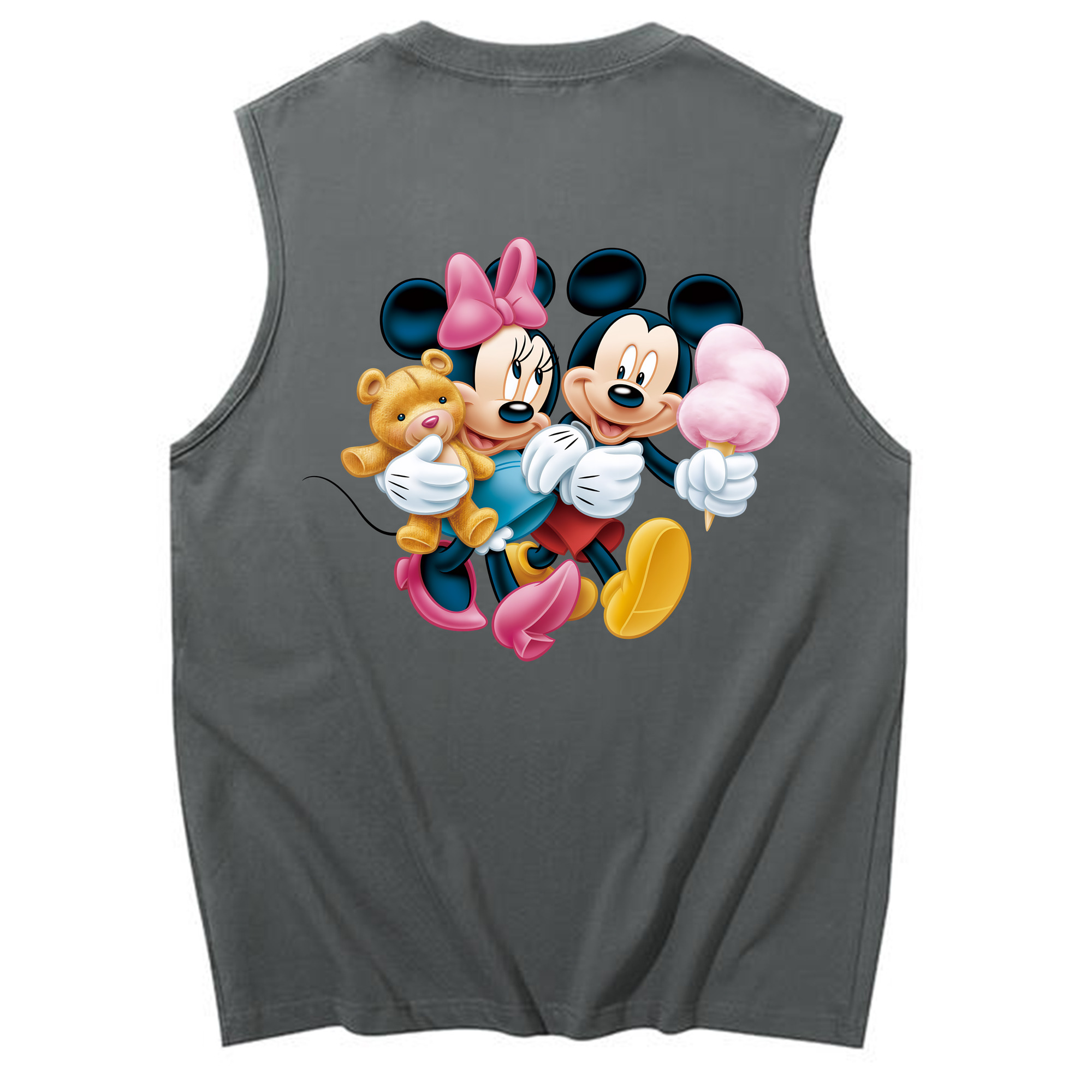 ミッキーマウス Mickey Mouse コットン100％タンクトップ（背面プリント）